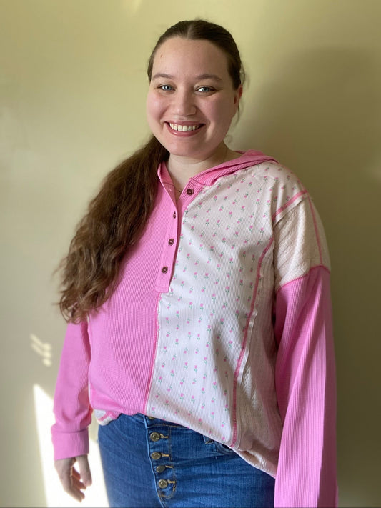 Pink Dreams Waffle Hoodie